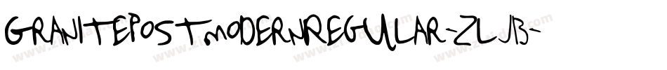 GranitepostmodernRegular-ZlJB字体转换 GranitepostmodernRegular-ZlJB字体转换