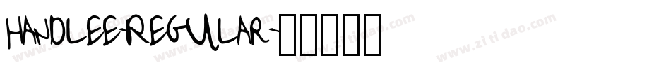 Handlee-Regular字体转换