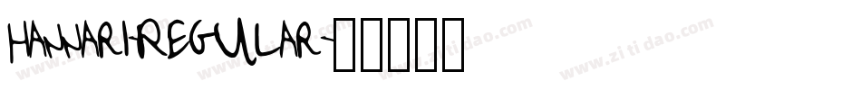 Hannari-Regular字体转换