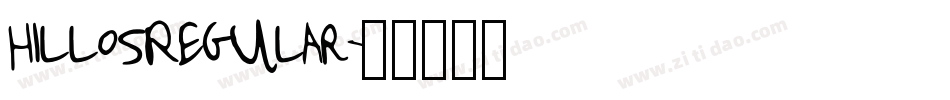 HillosRegular字体转换