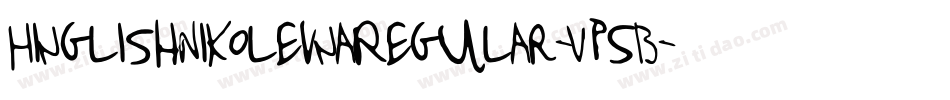 HinglishNikolevnaRegular-Vp5B字体转换