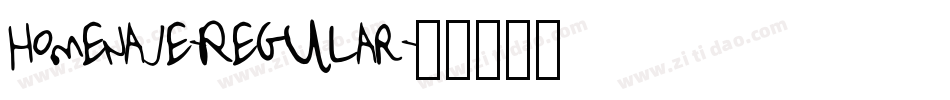 Homenaje-Regular字体转换