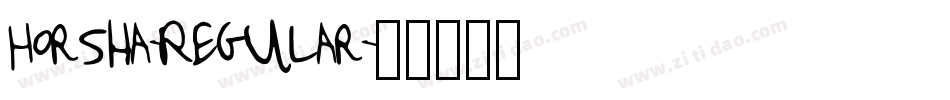 Horsha-Regular字体转换
