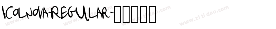 Icolnova-Regular字体转换