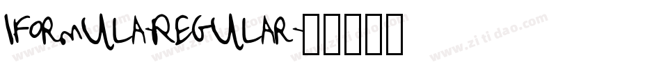 Iformula-Regular字体转换
