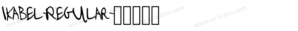 Ikabel-Regular字体转换