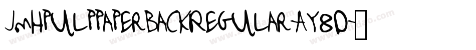 JmhpulppaperbackRegular-Ay8D字体转换