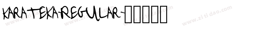 Karateka-Regular字体转换 Karateka-Regular字体转换