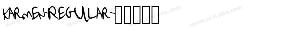 Karmen-Regular字体转换