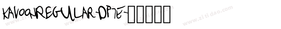 KavoonRegular-Dp7E字体转换