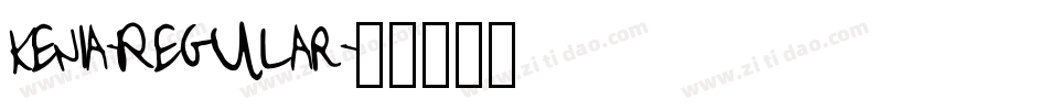 Kenia-Regular字体转换