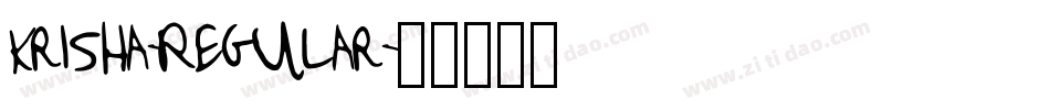 Krisha-Regular字体转换