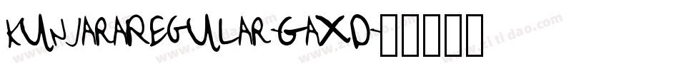 KunjaraRegular-GaXD字体转换