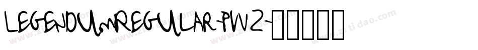 LegendumRegular-PvV2字体转换