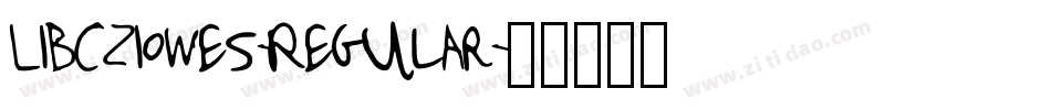 Libcziowes-Regular字体转换