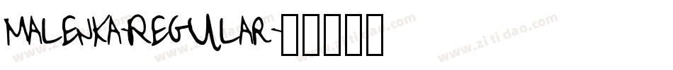 Malenka-Regular字体转换
