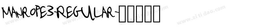 Manrope3-Regular字体转换