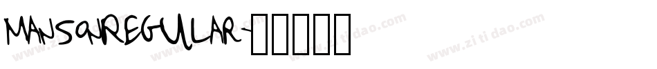 MansonRegular字体转换