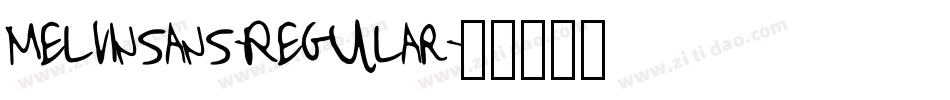 Melvinsans-Regular字体转换