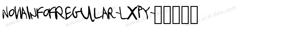 NoviaInfofRegular-Lxpy字体转换