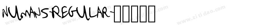 Numans-Regular字体转换