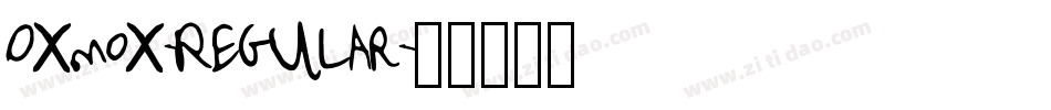 Oxmox-Regular字体转换