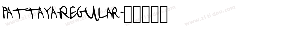 Pattaya-Regular字体转换