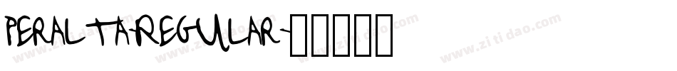 Peralta-Regular字体转换