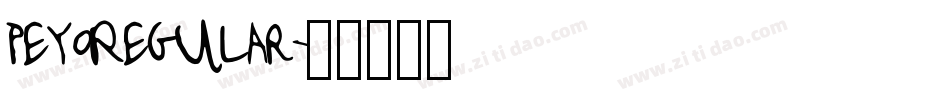 PeyoRegular字体转换