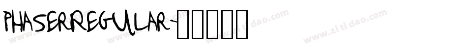 PhaserRegular字体转换