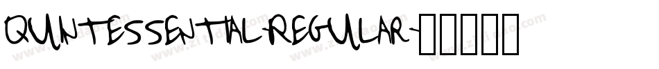 Quintessential-Regular字体转换