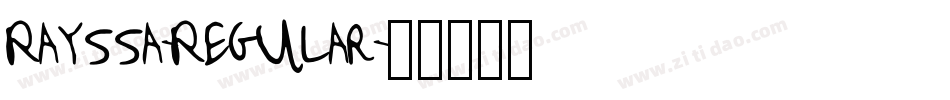 Rayssa-Regular字体转换