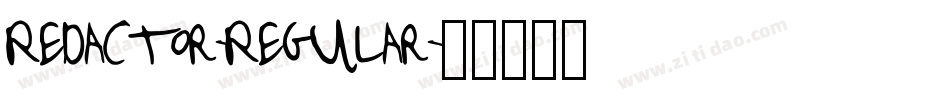 Redactor-Regular字体转换