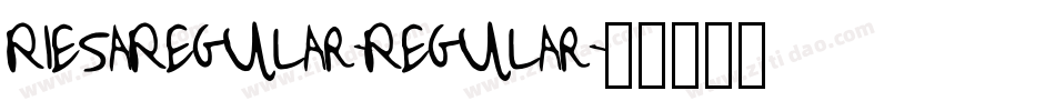 RiesaRegular-Regular字体转换