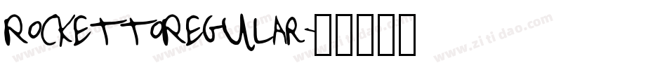 RockettoRegular字体转换