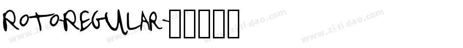 Roto-Regular字体转换