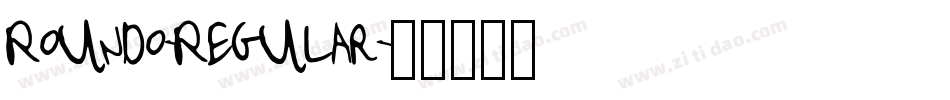 Roundo-Regular字体转换