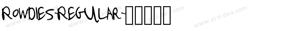 Rowdies-Regular字体转换