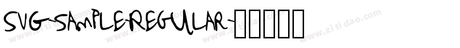 SVG-sample-Regular字体转换