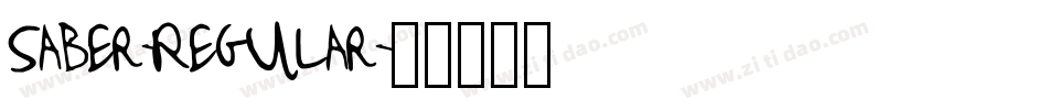 Saber-Regular字体转换