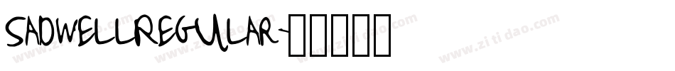 SadwellRegular字体转换