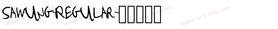 Sawung-Regular字体转换
