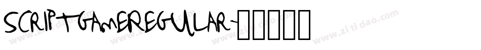 ScriptgameRegular字体转换