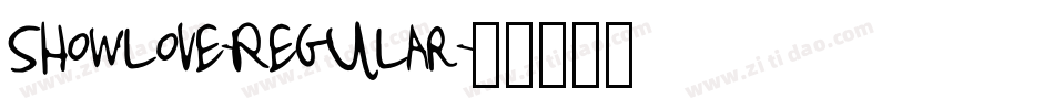 Showlove-Regular字体转换