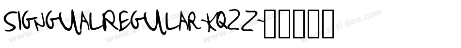 SigngualRegular-Kq2Z字体转换