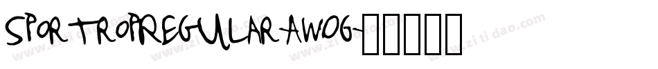 SportropRegular-AwO6字体转换