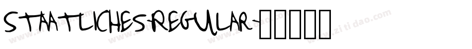 Staatliches-Regular字体转换
