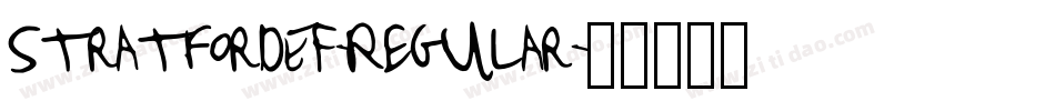 StratfordEF-Regular字体转换