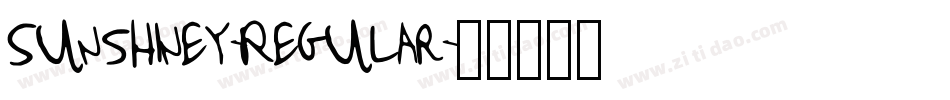 Sunshiney-Regular字体转换