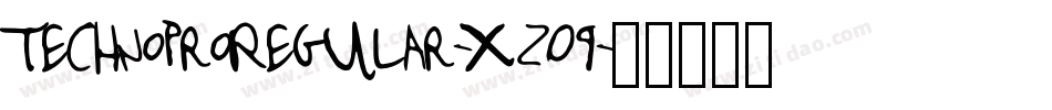 TechnoproRegular-XzO9字体转换